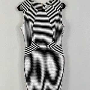 Calvin Klein striped bodycon dress